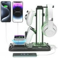 thumbnail image 1 of KDD Gaming Headphone Stand, Controller Holder with Wireless Charger USB and Type C, RGB Headset Stand Rotatable, 1 of 8