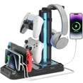 thumbnail image 1 of KDD Charging Station, Headphone Stand RGB, Controller Holder with USB A&C PC Gaming Accessories Storage, 1 of 9