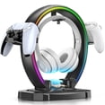 thumbnail image 1 of KDD Headphone Stand, Controller Holder, RGB Gaming Headphone Stand with Cable Organizer for Desktop Organizers, 1 of 8