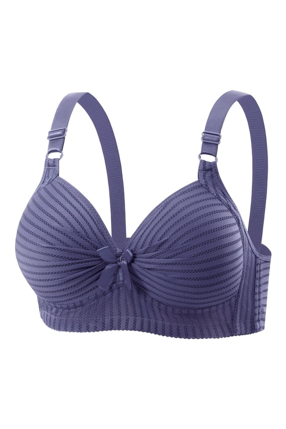 Bras for Women Without Push Up Wireless No Underwire Bra Support Lift Seamless Full Coverage Bralettes Blue 38