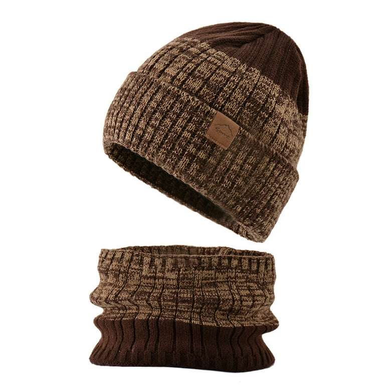 KDDYLITQ Beanies Under 1 Unisex Lightweight Winter Hat Knitted Chunky  Winter Soft Warm Ski Cap Brown Free Size 