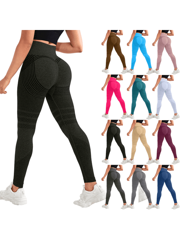 3D Cellulite-Reducing Leggings Women 3D Compression Stretchy Yoga Pants High Elastic Waisted Tights Workout Gym Tummy Control Leggings Black XL
