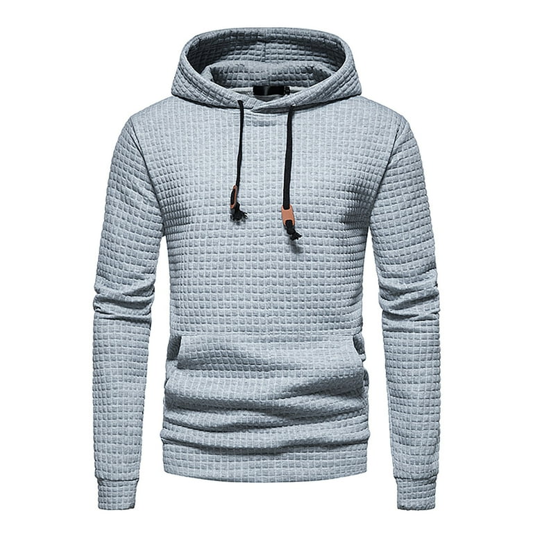 Waffle knit outlet hoodie mens