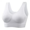 thumbnail image 1 of KDDYLITQ Push Up Bra Inserts Seamless Push Up Bralettes for Women with Support Support Maternity Bra with Support Yoga Plus Size Sports Bra Front Closure White L, 1 of 2