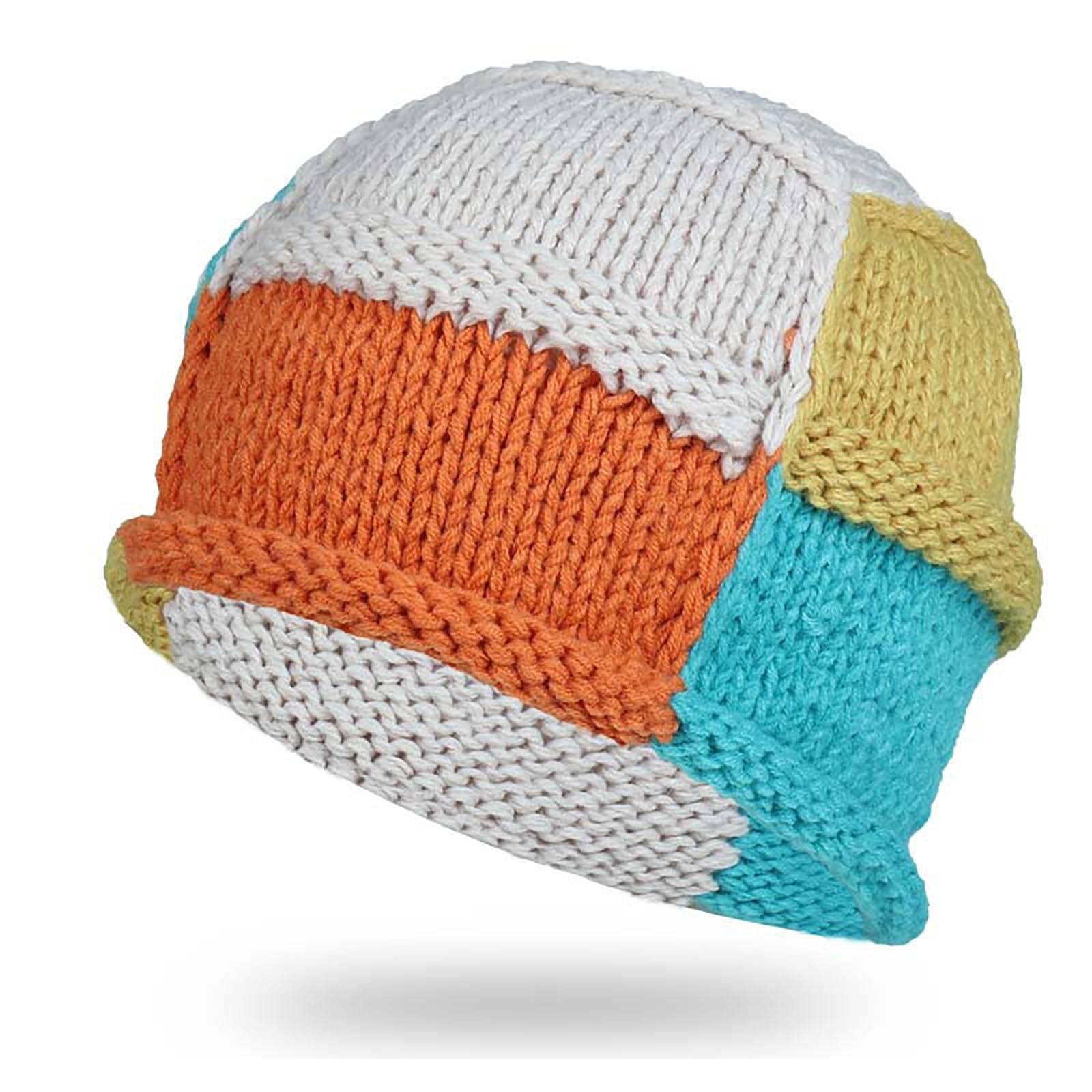 KDDYLITQ Wool Knit Beanie Small Hats Knitted Ski Chunky Knit Skull 