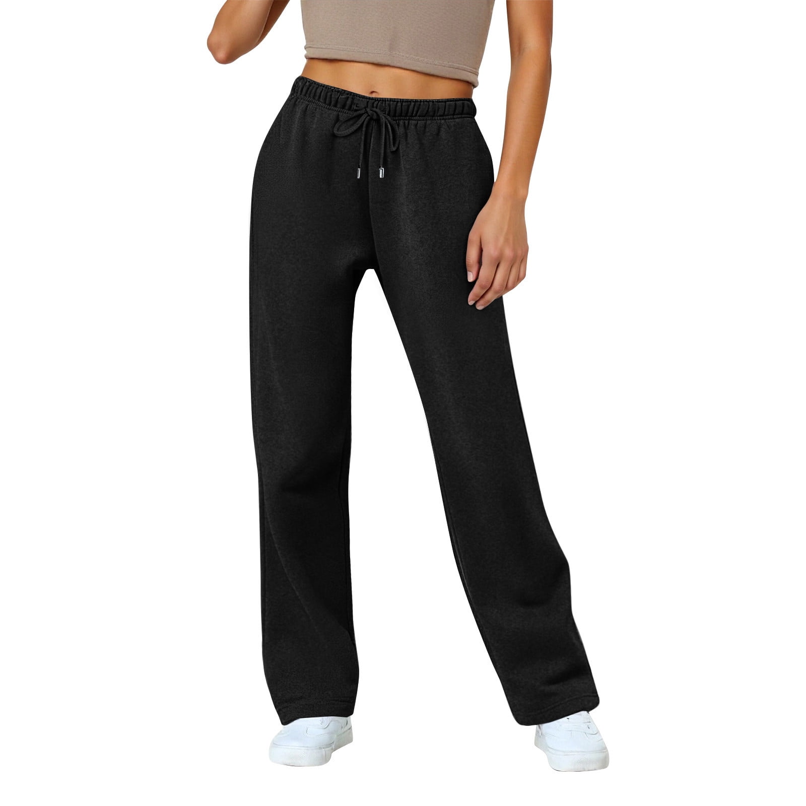 Women's Wide Leg Low Rise Sweatpants - Baggy Y2K Style With Pockets