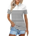 thumbnail image 1 of KDDYLITQ Women'S Polo Shirts Short Sleeve Cotton Breathable Wicking Shirt 3 Buttons Cool Casual Tops White XL, 1 of 4