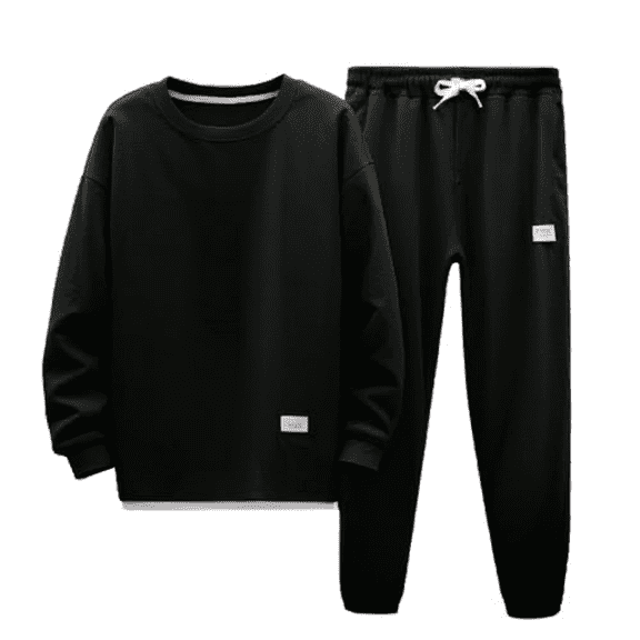 KDDYLITQ Womens Outfits Oversized Comfy Matching Pullover Drawstring Baggy Travel Sweatpants Lounge Fall Sweatsuit with Pockets Black 4XL