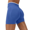 thumbnail image 1 of KDDYLITQ Womens Workout Shorts High Waisted Tummy Control Yoga Shorts Butt Lifting Running Gym Shorts Fitness Active Shorts Blue XL, 1 of 5