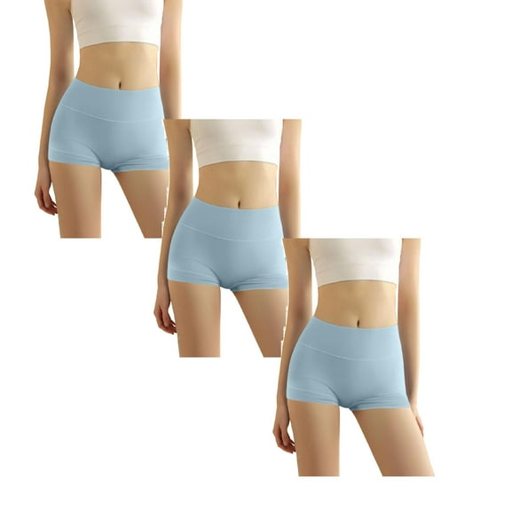 KDFJPTH 3 Pack Cotton Boy Shorts Underwear for Women Anti Chafing Shorts for Under Dress Soft Boxers Panty