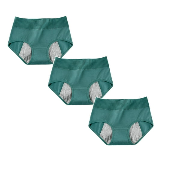 KDFJPTH 3 Pack Leakproof Panties for Women 4 Layer Underwear Ladies Breathable Panties