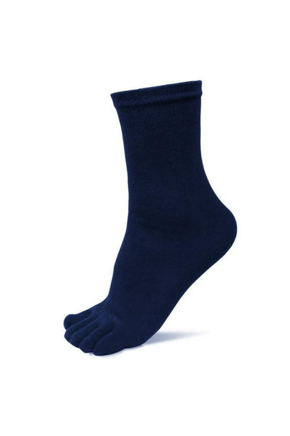 KDFJPTH 5 Pairs Men Sports Running Five Finger Toe Socks Elastic Short Soild Socks NY