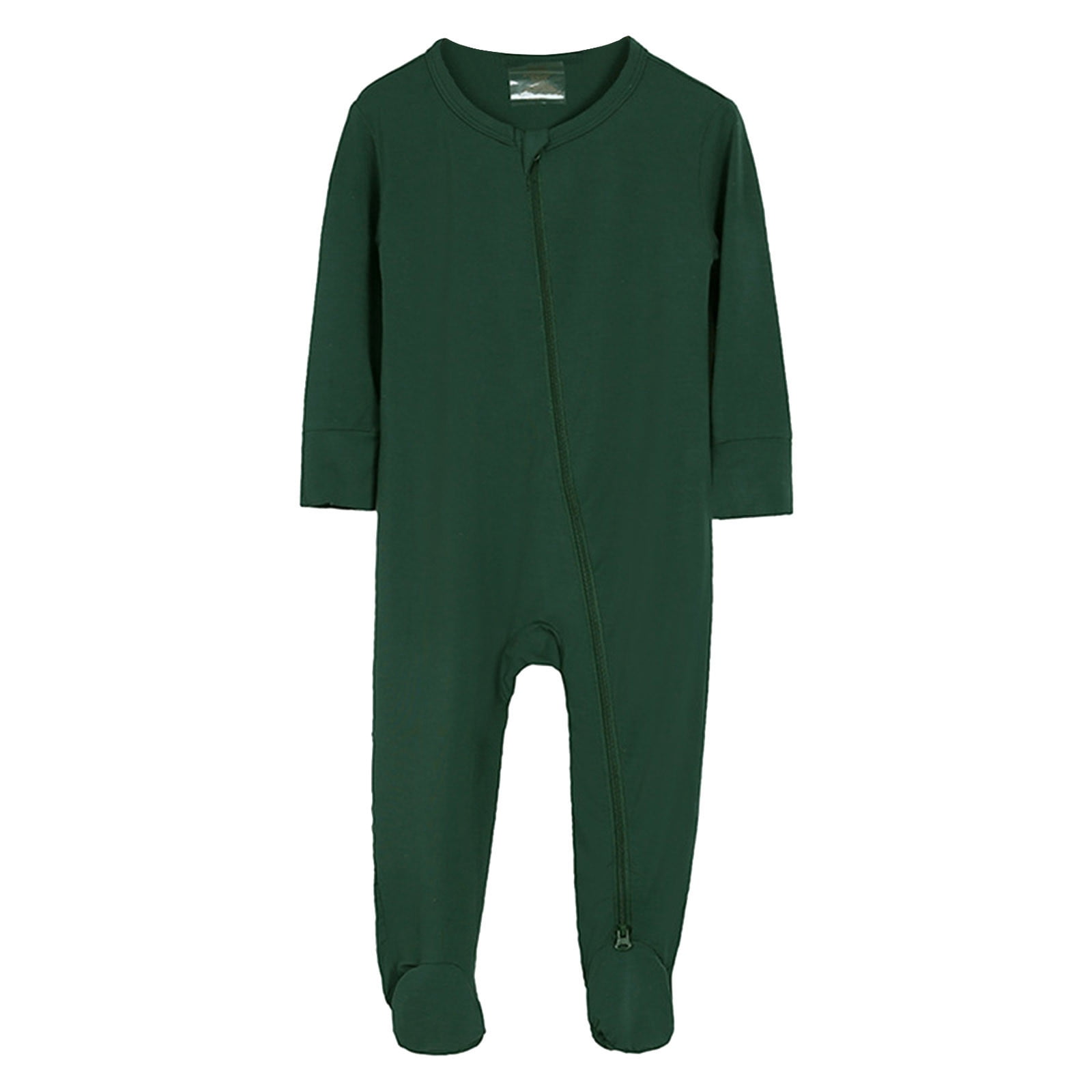 KDFJPTH Baby Boys Girls Cotton Rompers Footed Pajamas Zipper Long ...