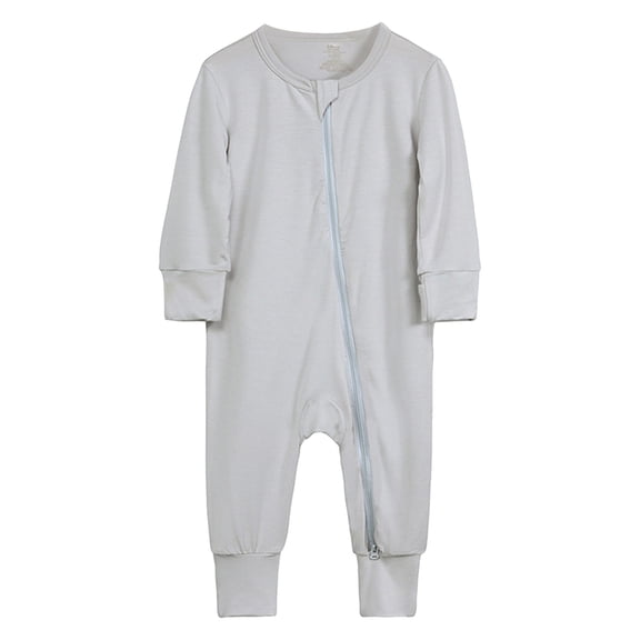 KDFJPTH Baby Cotton Rompers Footless Pajamas Zipper Long Sleeve Sleeper Jumpsuit Boy Winter Clothes