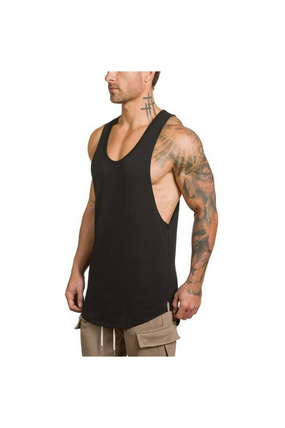 Big And Tall Shirt for Men Muscle Tank T shirt Singlet Vest Bodybuilding Men's Sleeveless Gyms Fitness Top Men's blouse