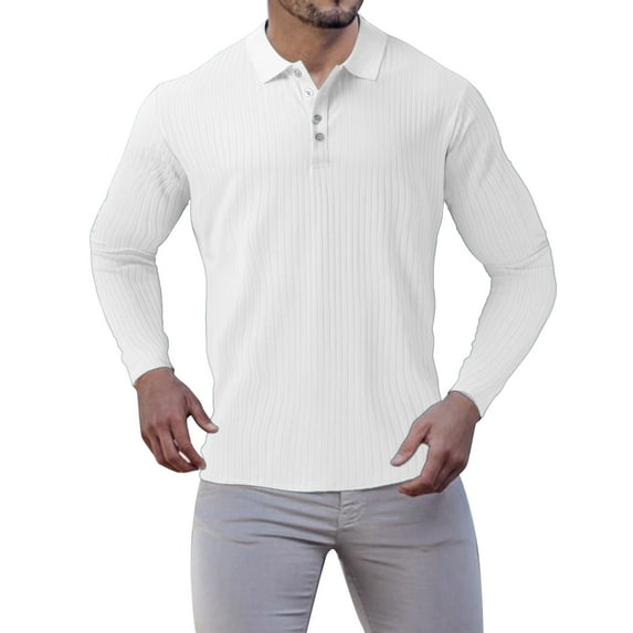 KDFJPTH Black Polo Shirts for Men 0 Long Sleeve 0 Tops White Xxxl