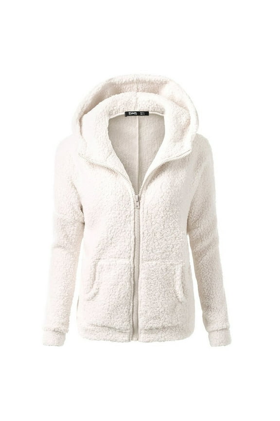 Boil Wool Jacket Women Outwear Coat Hooded Coat Wool Warm Women Coat Sweater Zipper Cotton Winter Women's Coat