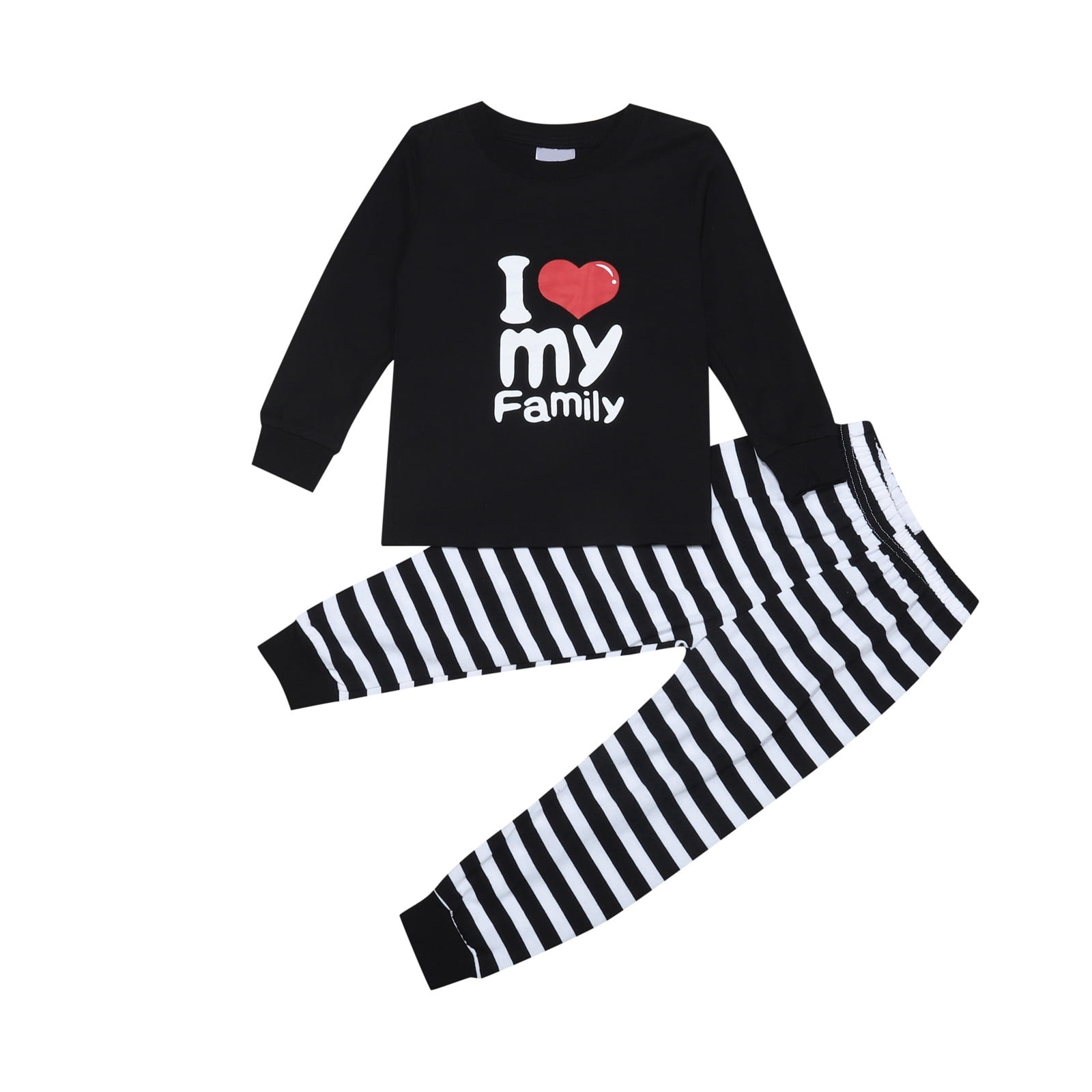 KDFJPTH Boys Girls Letter Print Long Sleeve Top And Pants 2 Piece