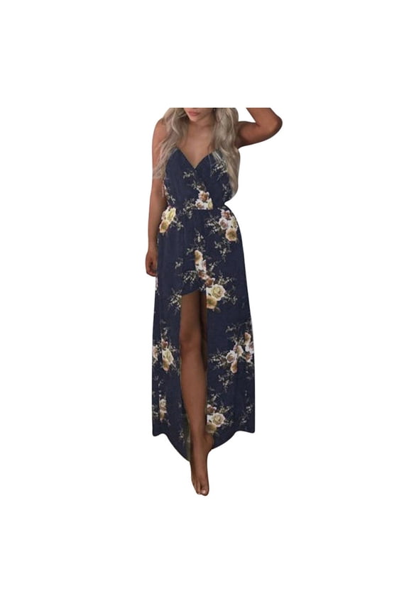 Casual Dresses For Women Sleeveless Trousers Beach Flower Playsuit Party Jumpsuit Cute Beach Outfits Outfits Womens Dress