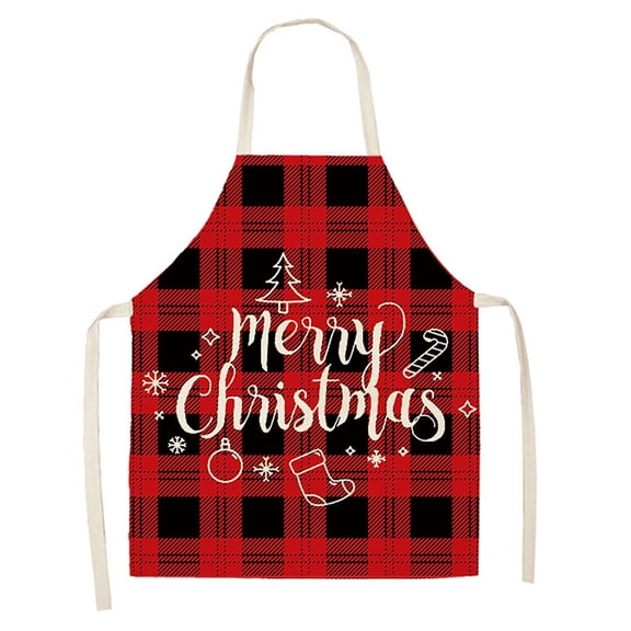 KDFJPTH Christmas Kitchen Cooking Aprons Black And Red Plaid Aprons Adjustable Buffalo Plaid Baking Apron Grilling Christmas Apron With Snowflake ... Cooking Aprons for Kids Age 10-13