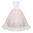 thumbnail image 1 of KDFJPTH Girl Party Dress Tulle Tutu Lace Bridesmaid Gown Princess Pageant Wedding Girls Dress Skirt Two Piece Dresses for Girls Girls Sweaters 8 Girls 6 Easter Dress Fan Dress 6 Year Old Girl, 1 of 4