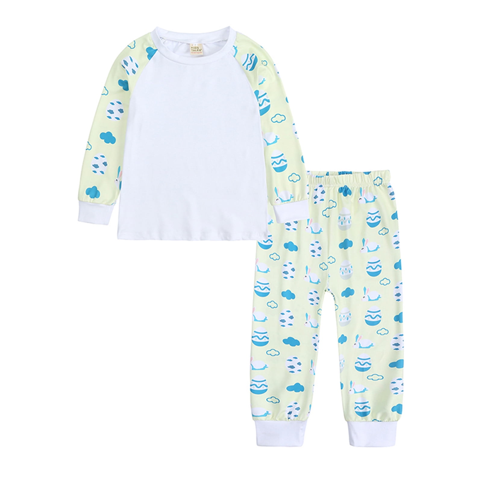 KDFJPTH Kids Boys Girls Baby Toddler Long Sleeve Easter Bunny-Egg ...