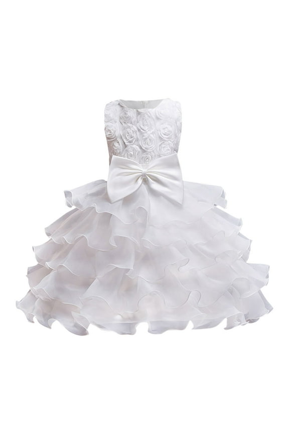 Kids Dress Girls Birthday Long Elegant Sleeveless Mesh Princess Flower Girl Dresses Wedding Kids Girls 5t Dress Girls Size 6