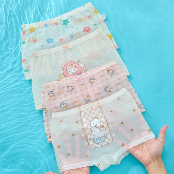 KDFJPTH Kids Underwears Girls Soft Breathable Panties for Toddler Comfortable Everyday Wear Loose Fit Summer Shorts Underpants