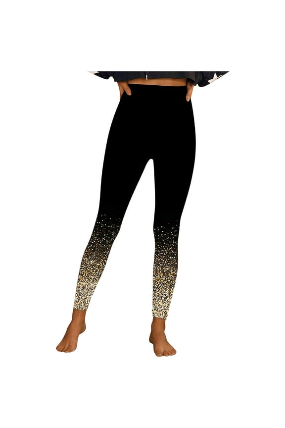 KDFJPTH Leggings with Pockets for Women Tummy Control Print High Waist Casual Ankle Slim-Leg Leggings