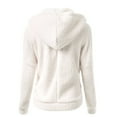 thumbnail image 1 of KDFJPTH Light Jacket for Juniors Outwear Winter Sweater Wool Coat Zipper Coat Cotton Warm Women Coat Hooded Women's Coat, 1 of 4