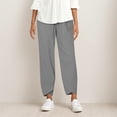 thumbnail image 1 of KDFJPTH Linen Pants Women Summer Plus Size Boho Pants Lightweight Hight Waist Vacation Beach Pants with Pockets, 1 of 9