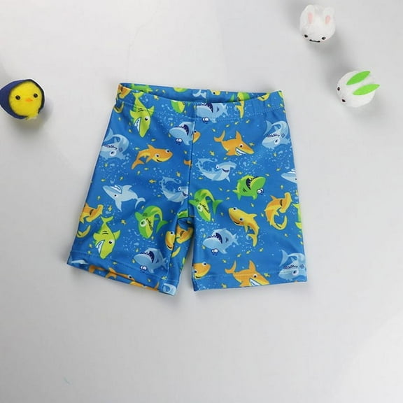 KDFJPTH Little Boys Swim Trunks Kids Cartoon Dinosaurs Floral Swim Shorts Quick Dry Bathing Suit Swimwear 1-9 Years