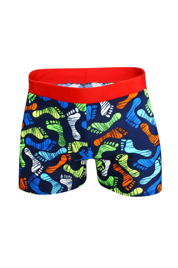 Little Boys Swim Trunks Kids Cartoon Dinosaurs Floral Swim Shorts Quick Dry Bathing Suit Swimwear 4-16 years