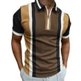 thumbnail image 1 of KDFJPTH Mens Short Sleeve Polo Shirts 0 Short Sleeve 0 Tops Brown L, 1 of 4