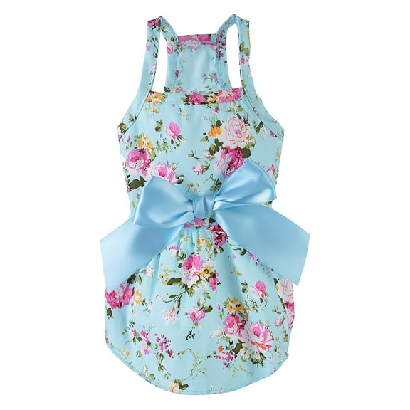 KDFJPTH Pet Print Bow Shirt Summer Cotton Sleeveless Shirt Dog Shirt Dog Pet Clothes Rack Pet Clothes for Small Dogs Girl Pet Clothes for Small Dogs Boy Pet Clothes for Small