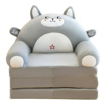 KDFJPTH Plush Foldable Kids Sofa Backrest Armchair 2 In 1 Foldable Children Sofa Cute Cartoon Lazy Sofa Children Flip Open Sofa Bed for Living Room Bedroom Without Liner Filler