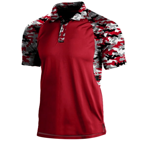 Polo Shirt for Men 0 Short Sleeve Shirts Red M