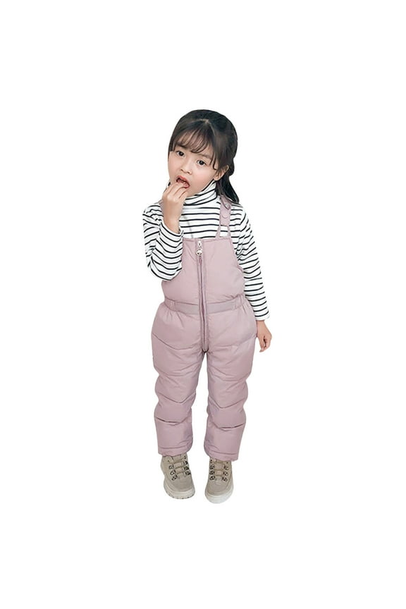 Ski Thicken Suspender Overalls Outdoor Children's Windproof Boys Trousers Girls Pants Winter Girls Coat jacket 4t Winter Coat Girls