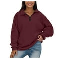 thumbnail image 1 of KDFJPTH Sweatshirt for Women Graphic " Half Zip Long Sleeve Athletic Hoodie Stylish & Comfortable All Day Wear" Tops, 1 of 7