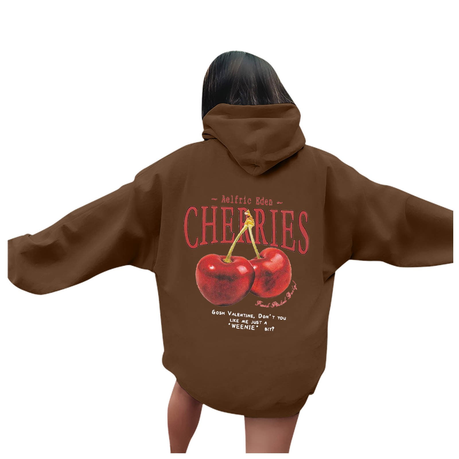 KDFJPTH Sweatshirt for Women Trendy Cherry Hoodie Tops - Walmart.com