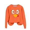 thumbnail image 1 of KDFJPTH Sweatshirts for Women Trendy Graphic Cute Turkey Thanksgiving Print O Neck Fit Pullover Workout Shirts Loose Blfit Pullover Workout Shirts Loose Athletic Hoodie Tops, 1 of 5