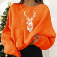 thumbnail image 1 of Sweatshirts for Women Christmas Party Pullovers Fun Graphiprint Round Neck Long Sleeve Aesthetic Hoodies Top, 1 of 6