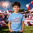 thumbnail image 1 of KDFJPTH T Shirts for Kid Trendy Boys Patriotic Graphic Fourth Of July Celebration Print Tee Toddler Tshirts, 1 of 4