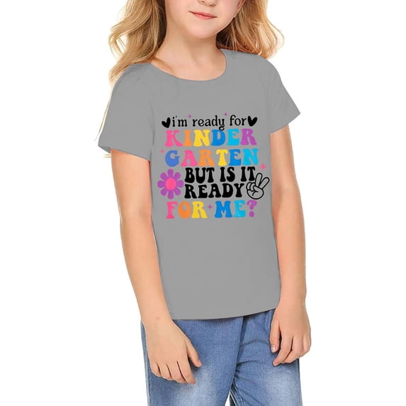 KDFJPTH T Shirts for Kids Trendy First Day Of Kindergarten Shirt First Day Of School Tee Boy Girls Kindergarten Tops Tshits