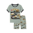 thumbnail image 1 of KDFJPTH Toddler Boys Shorts Set Kids Baby Cartoon Printed Loose Casual T Shirt Grid Shorts Outfits 8-9 Years, 1 of 2