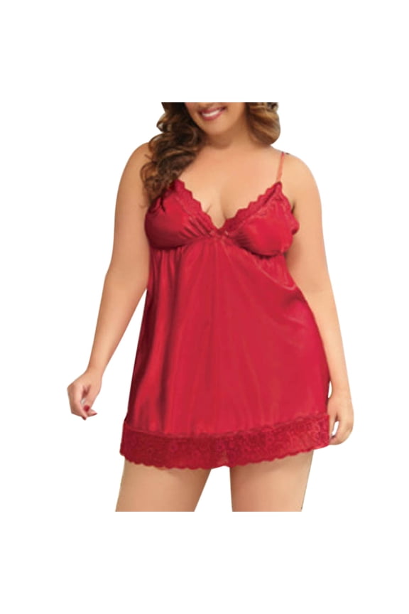 Underwear Lace Nightdress Lingerie Sleepwear Size Plus Peignoir Nightgown Negligee Women's Chemises & Negligees