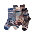 thumbnail image 1 of BJUTIR Warmth And Socks Autumn Women's Thickened 5 Pairs Of Wave Winter Socks Womens Socks Size 6-8, 1 of 5