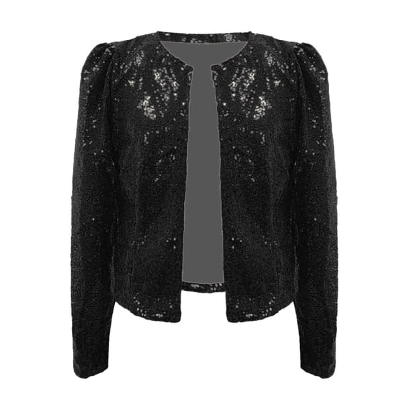 KDFJPTH Women Casual Fashion Sequin Sequins Sparkling Cardigan Jacket Womens Fall Jackets Trendy