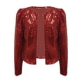 thumbnail image 1 of KDFJPTH Women Casual Fashion Sequin Sequins Sparkling Cardigan Jacket Womens Fall Jackets Trendy, 1 of 4