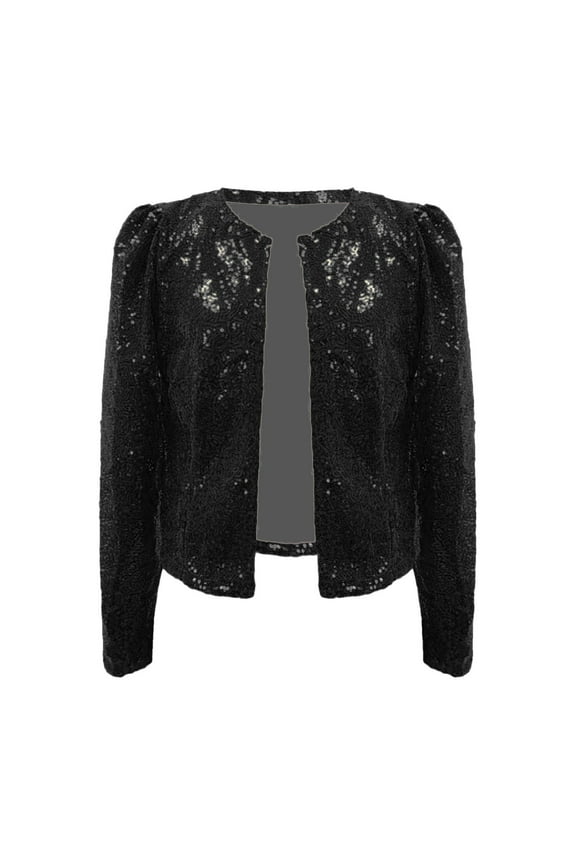 Women Casual Fashion Sequin Sequins Sparkling Cardigan Jacket plus Vests for Women Women Jackets